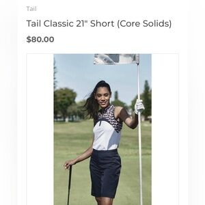 TAIL Women’s 4 Golf Shorts 21” Stretch, UV 50, Moisture Control, Zip Pockets